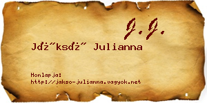 Jáksó Julianna névjegykártya