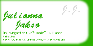 julianna jakso business card